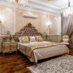 Decorated interior of a luxurious hotel suite